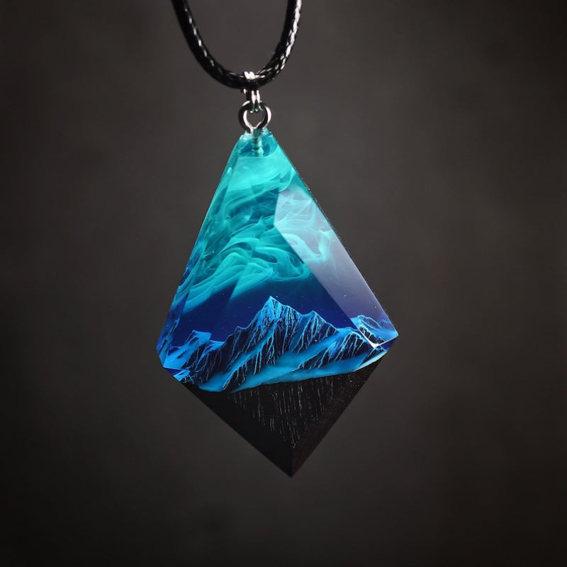 Wholesale Snow Mountain  Resin Luminous Necklace