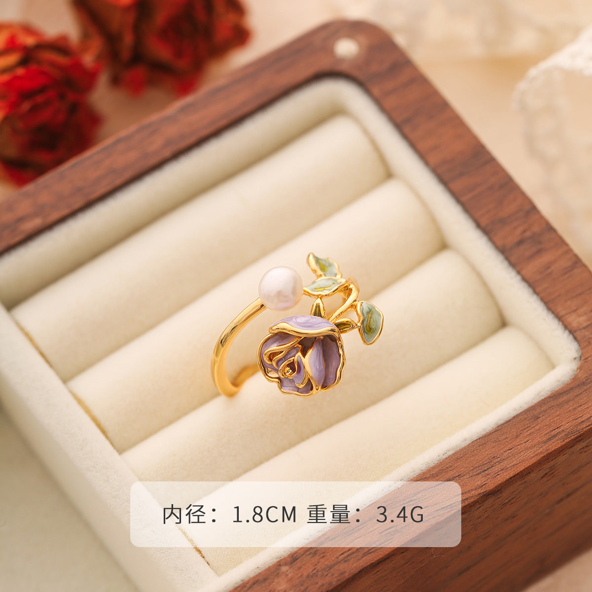 Wholesale  Natural Pearl Ring  Adjustable Ring