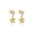 Wholesale 925 sterling silver star and moon zircon round head earrings