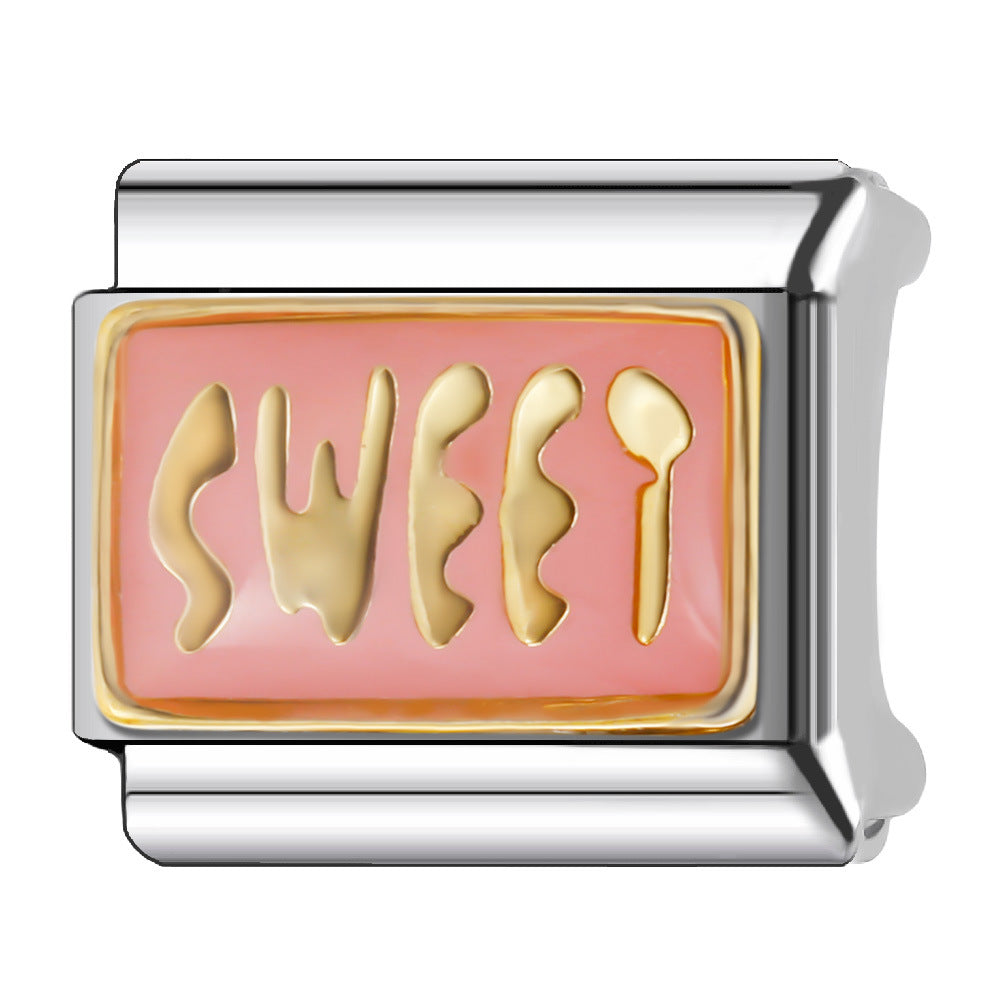 Wholesale Italian Charm Bracelet 9mm DIY Splicing Creative Pattern Stainless Steel Composable Bracelet