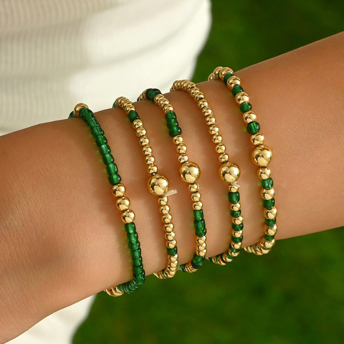 Wholesale Bohemian Beaded Bracelet Set Colorful Cross Design Women S Jewelry Accessory Gift