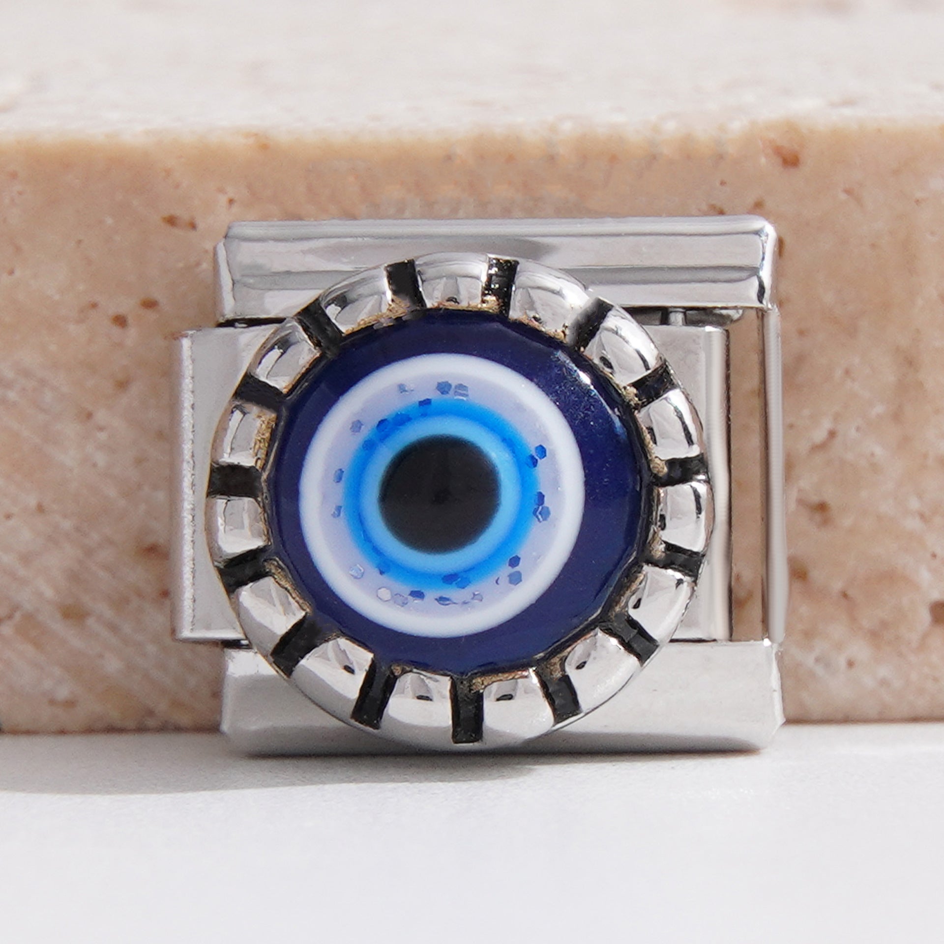 Wholesale Italian Charm Bracelet 9mm DIY Splicing Removable Eyes Cherry Stainless Steel Composable Bracelet