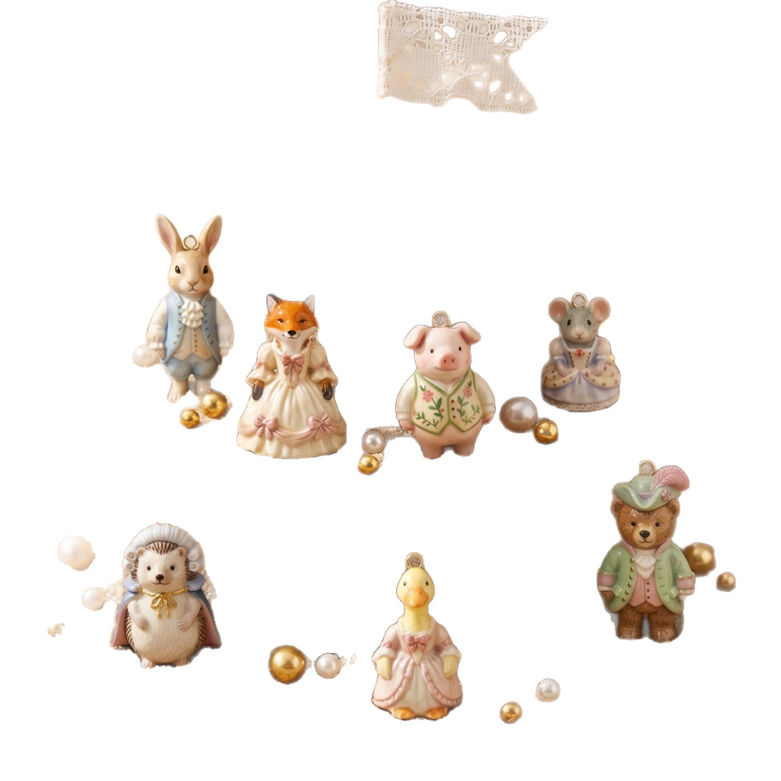 Wholesale 18K Gold Tone Copper Cartoon Rabbit Pendant Charm For DIY Jewelry Making Fashion Accessory