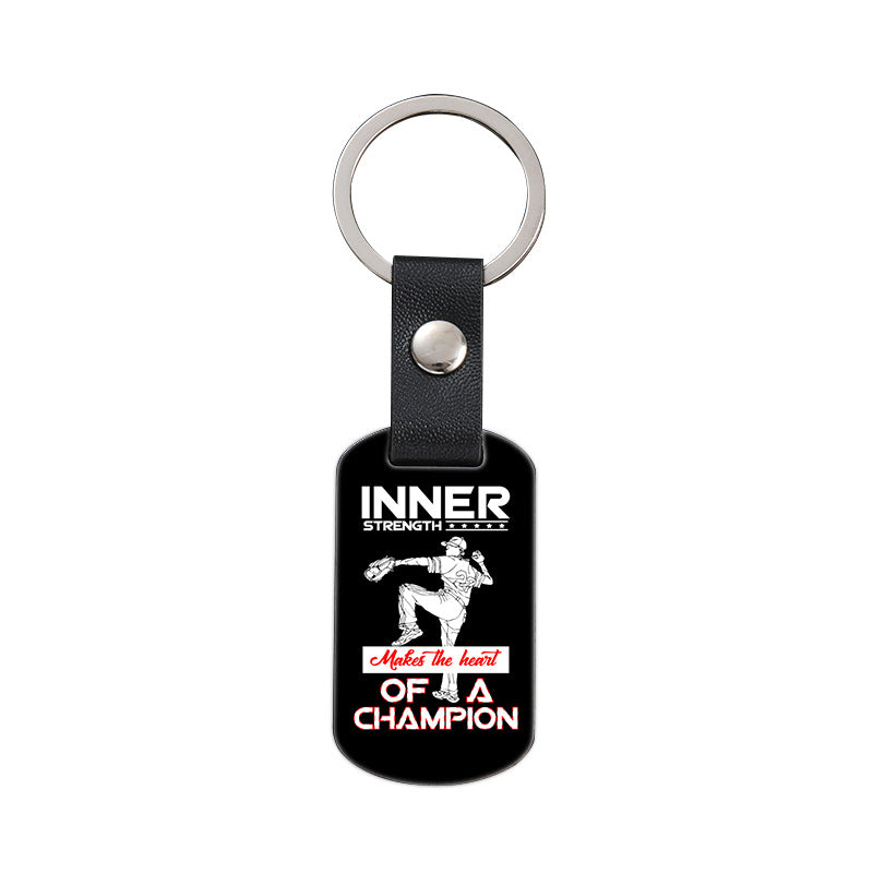 Wholesale Leather Buckle Football Metal Keychain ACC-KC-Ganggu033