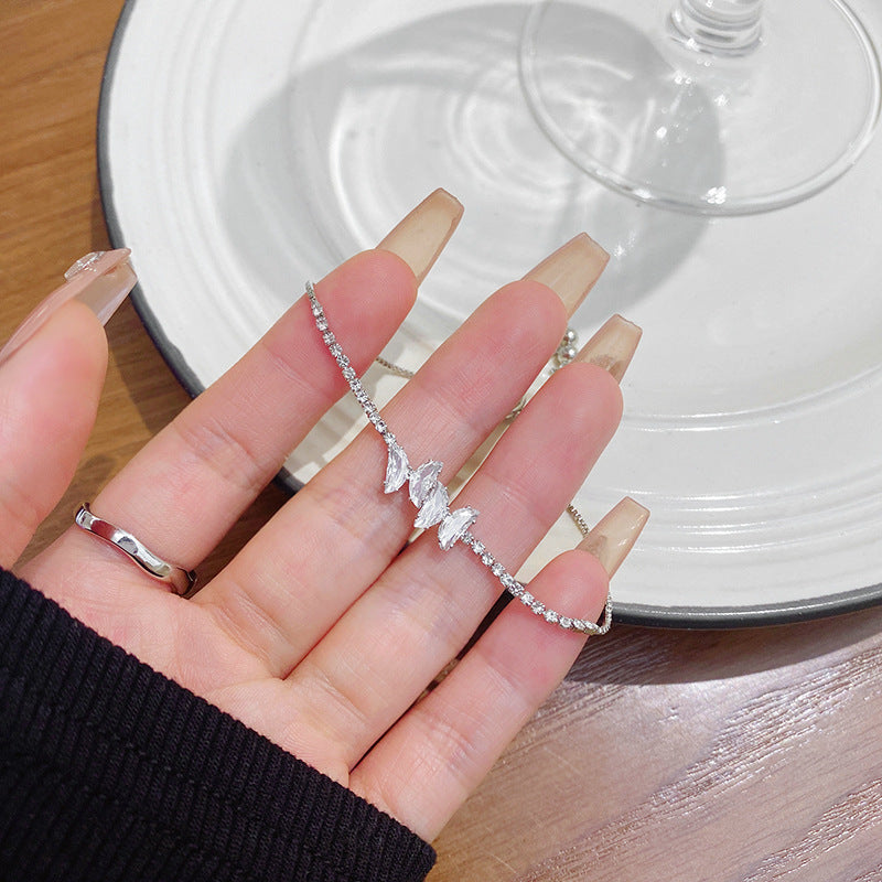 Wholesale Silver Zircon Pearl Alloy Bracelet ACC-BT-Sengw003