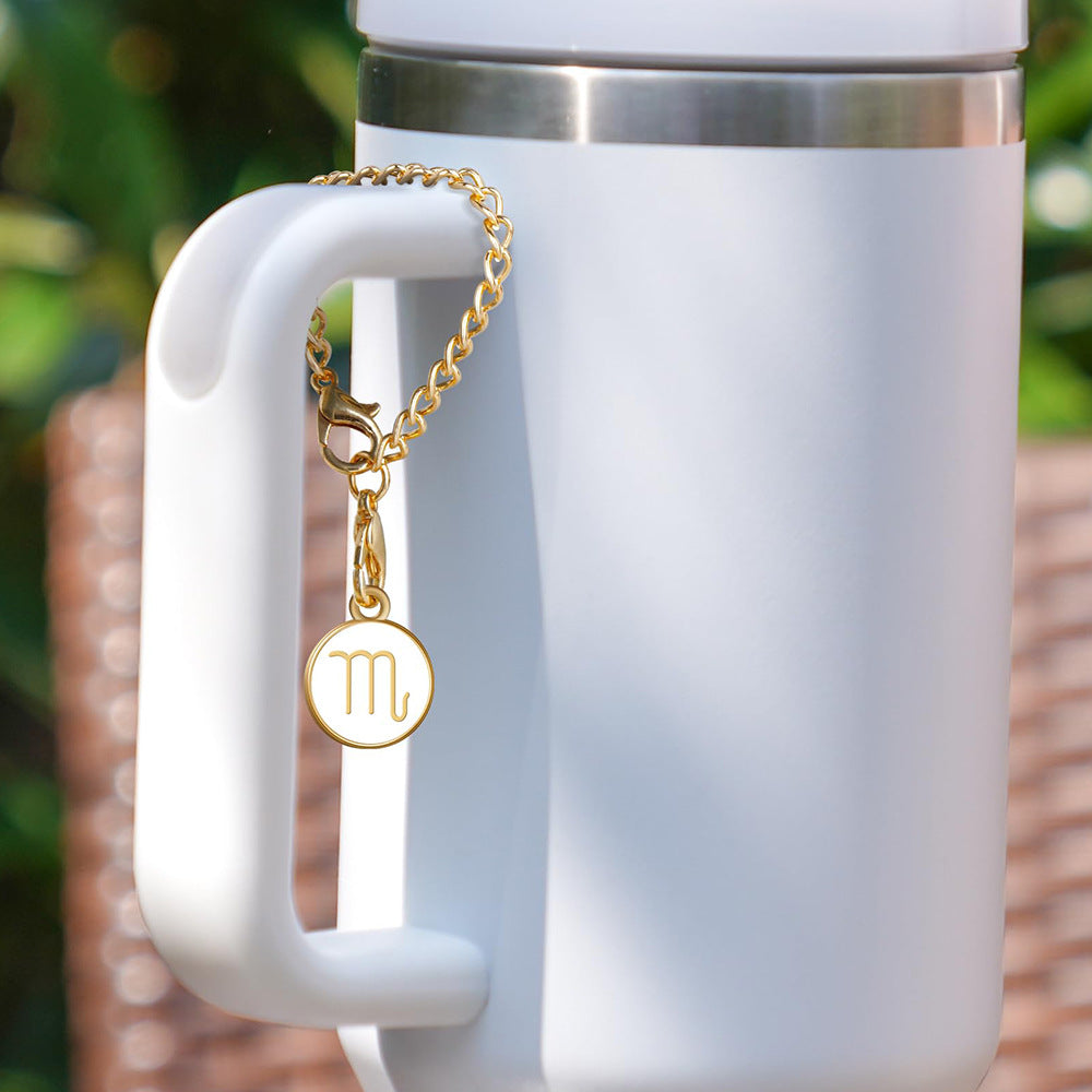 Wholesale Twelve Zodiac Signs Chain 40oz Cup Alloy Pendant Cup Accessories ACC-CA-ShiXuan004