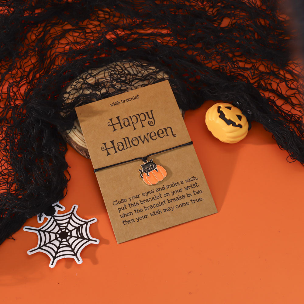 Wholesale  Oil Drop Pendant Evil Pumpkin Ghost Bracelet