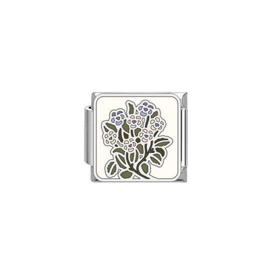 Wholesale New Floral Series Italian Modular Bracelet - DIY Interlocking Template Jewelry