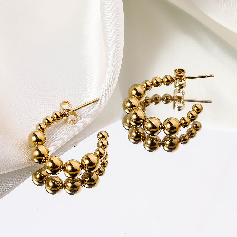 Wholesale Stainless Steel Geometric Irregular Shaped Earrings ACC-ES-RuiX010