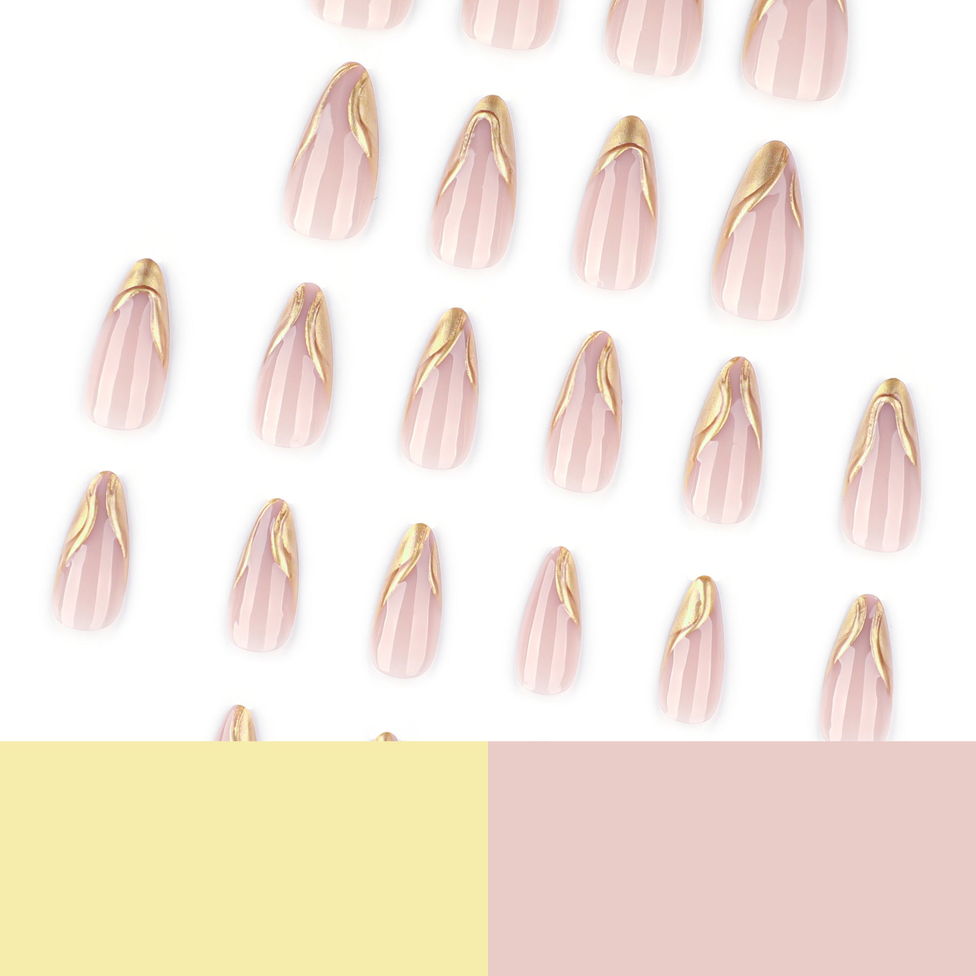 Wholesale 24 Pieces/box 3D Hot Stamping Short Nails Kits Nail Stickers