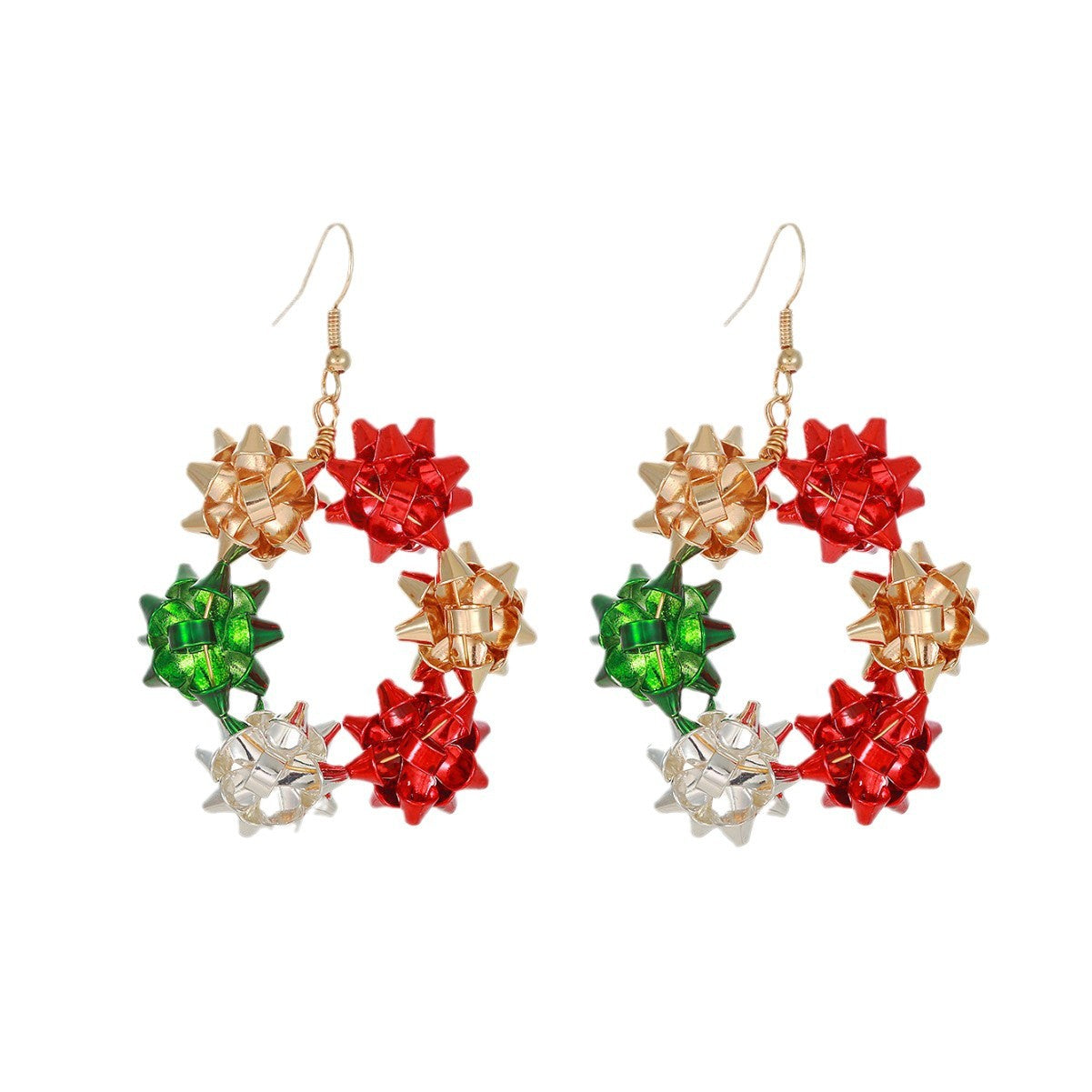 Wholesale Christmas elements Santa Claus earrings