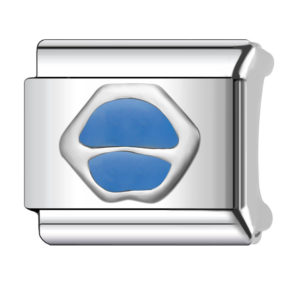 Wholesale Italian Charm Bracelet 9mm DIY Splicing Creative Pattern Stainless Steel Composable Bracelet