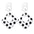 Wholesale black and white polka dot geometric diamond acrylic earrings