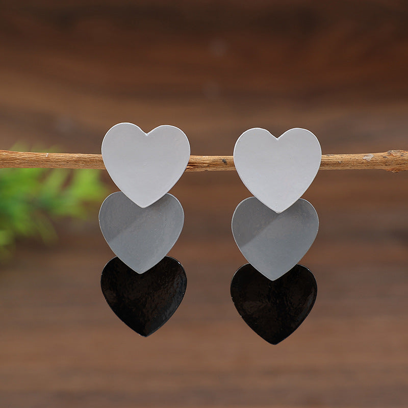 Wholesale Fairy Style Heart Splicing Long Alloy Earrings - Trendy Jewelry Accessory