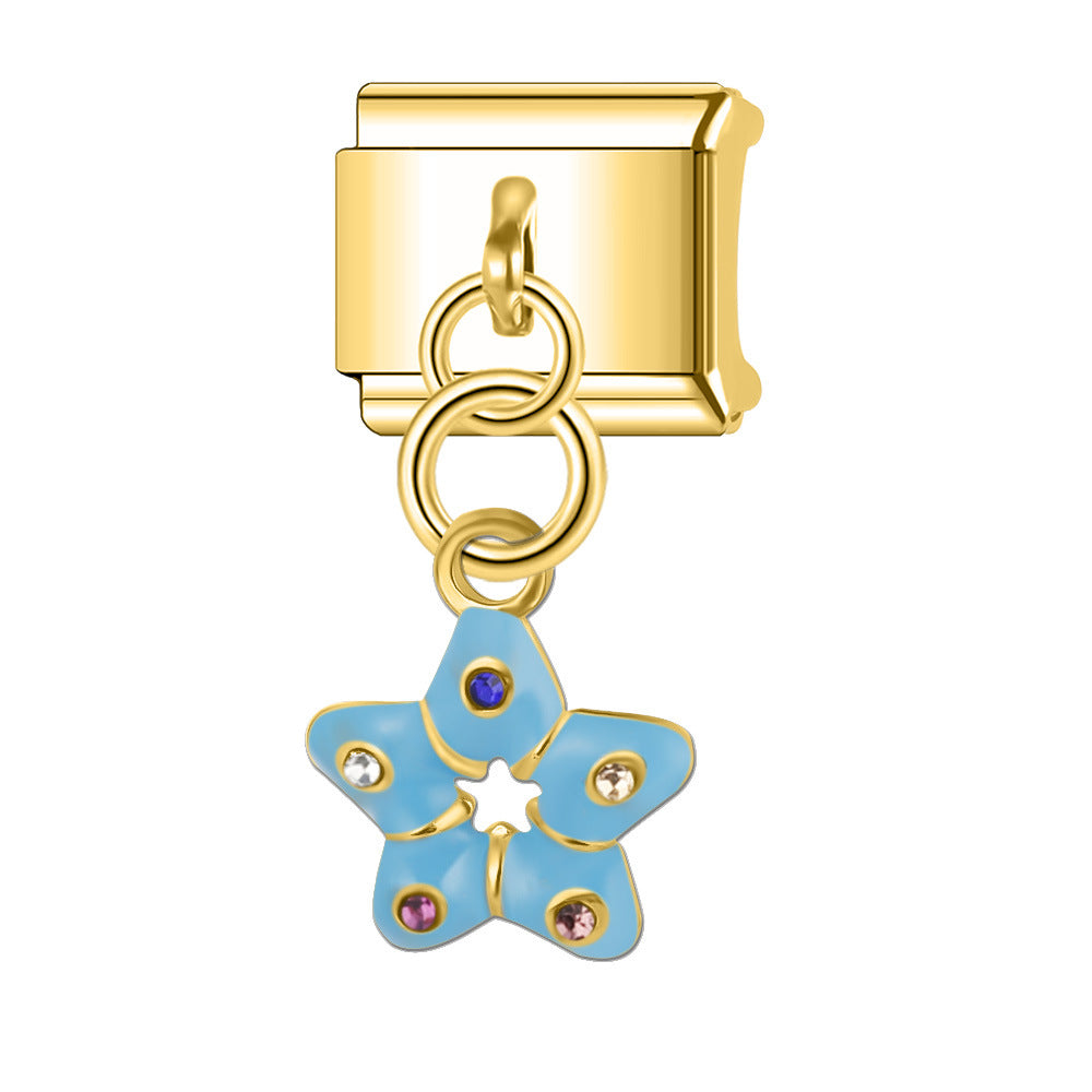 Wholesale Italian Charm Bracelet 9mm DIY Splicing Cute Creative Stainless Steel Composable Bracelet