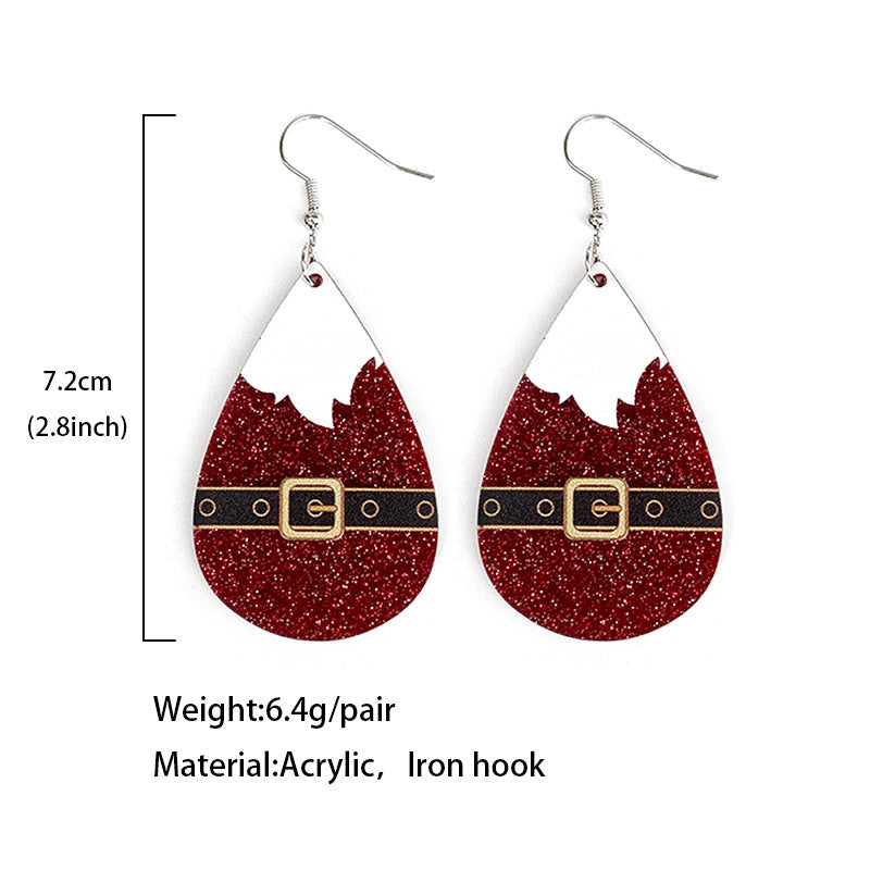 Wholesale  Christmas  flash acrylic earrings