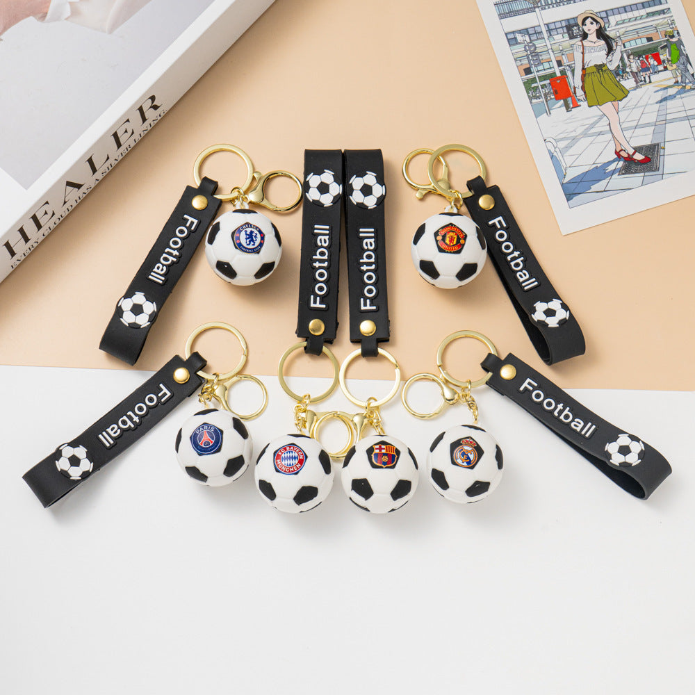 Wholesale 2026 World Cup Cartoon Soccer Keychain PVC Cute Bag Charm Decorative Gift