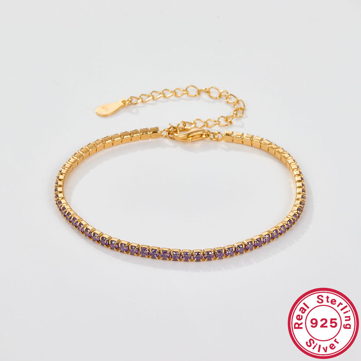 Wholesale Light Luxury Chain Stacking Zircon 925 Sterling Silver Bracelets ACC-BT-JingXu001