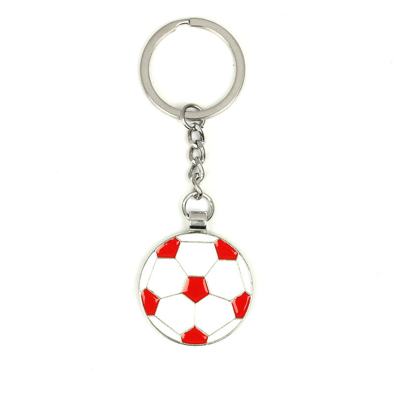 Wholesale Sports Metal Small Football Keychains ACC-KC-HongAo011
