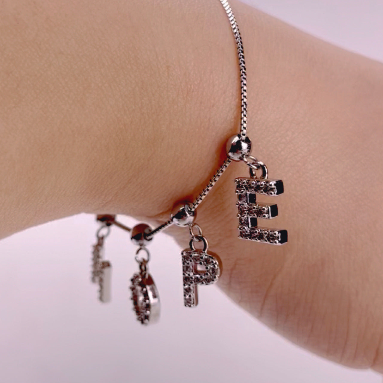 Wholesale 5pcs/pack letter necklace bracelet Gold Plated Charms