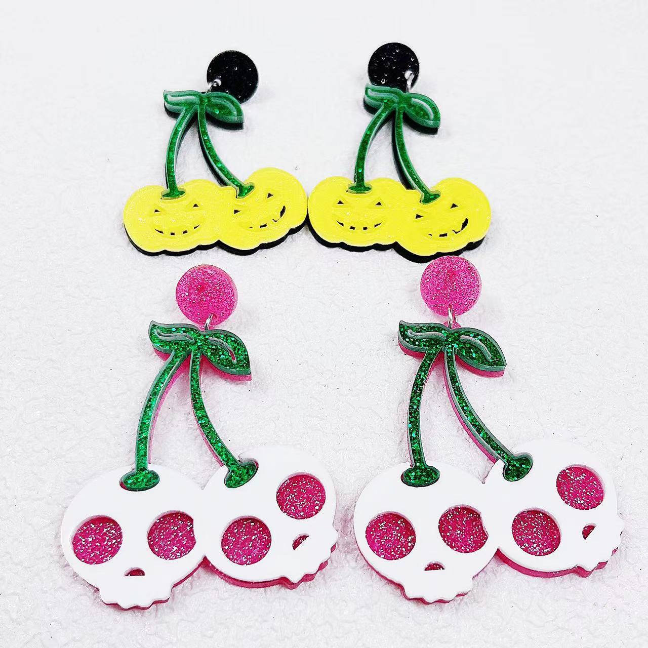 Wholesale Halloween Horror Ghost Funny Devil Acrylic Earrings ACC-ES-AnDao010