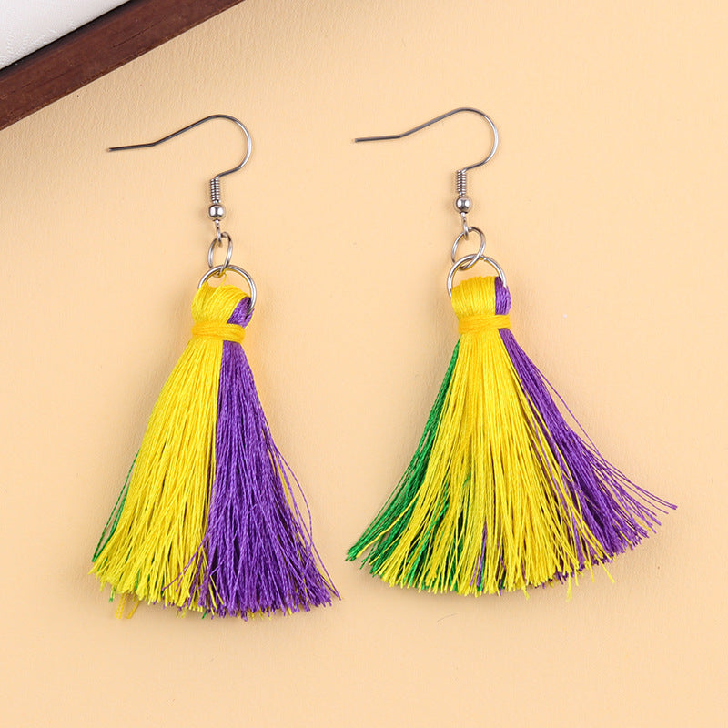 Wholesale Acrylic carnival mask crown earrings