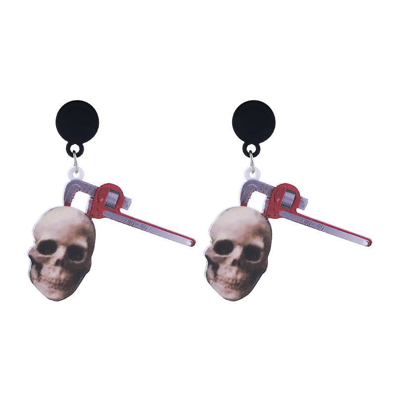 Wholesale Acrylic Horror Halloween Earrings