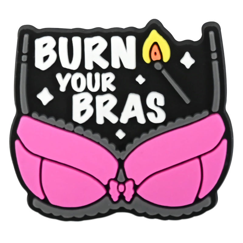 Wholesale  Random 100pcs cartoon coll girl PVC Soft Rubber Shoe Buckle Decoration