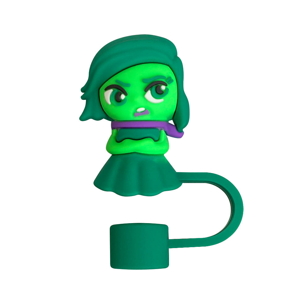 Wholesale 6pcs/set Cute Cartoon Straw Cover 10mm Straw Tube Cap ACCVIP-SCR-WX013