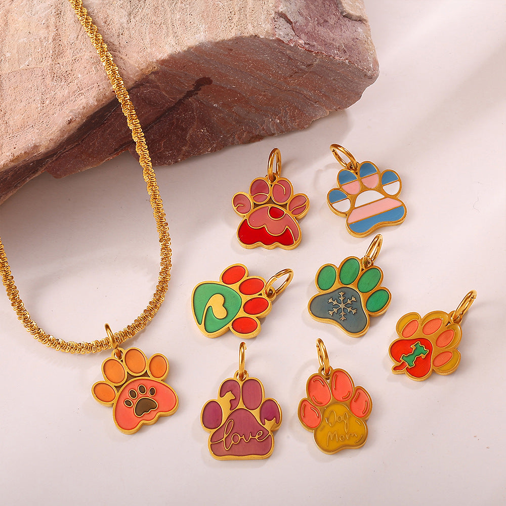 Wholesale Cute Cartoon Dog Paw Print Decorative Charms for Jewelry