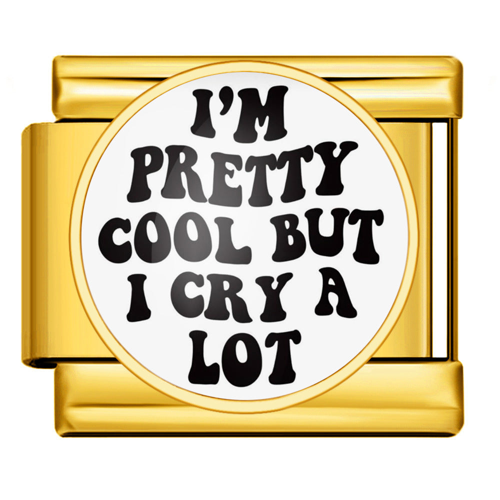 Wholesale  Italian Charm Bracelet 9mm DIY heart-shaped  Creative Stainless Steel Composable Bracelet