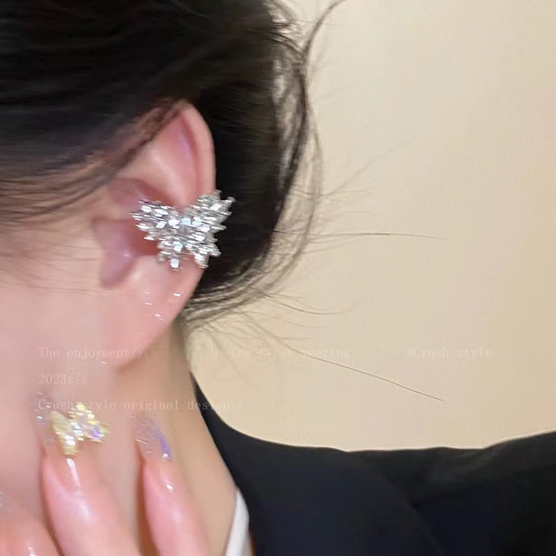 Wholesale Super Shiny Zirconia Butterfly Earrings