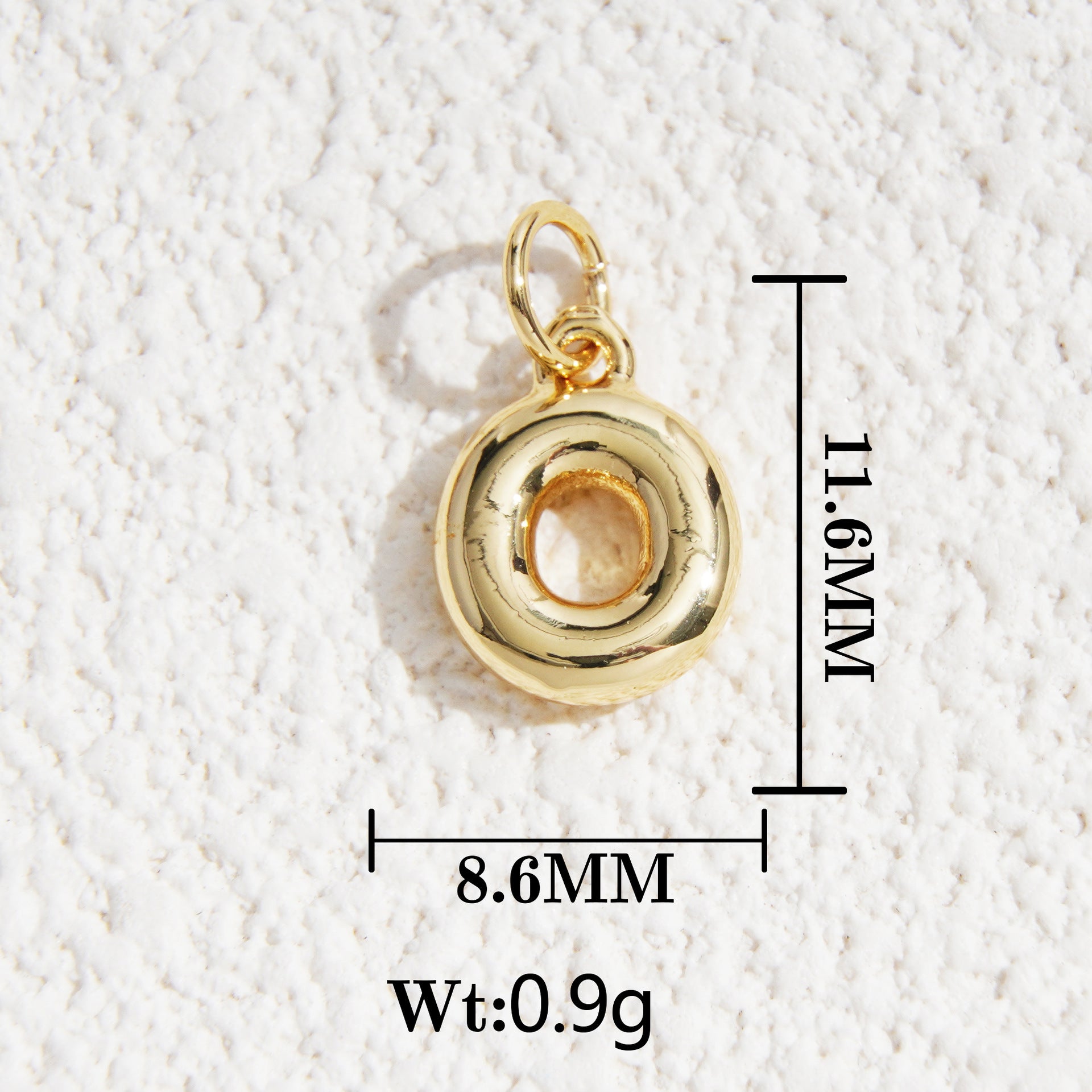 Wholesale5pcs DIY Copper Jewelry Charms— Gold-Tone Letter Series