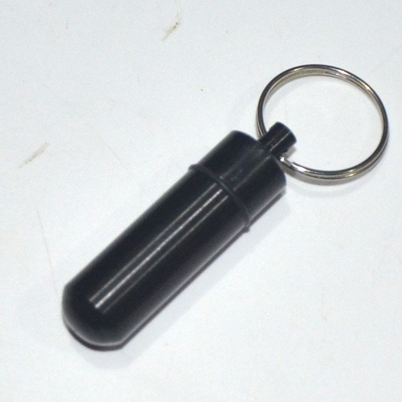 Wholesale Portable Outdoor Waterproof Sealed Aluminum Alloy Pill Bottle Keychain ACC-KC-KaBiao005