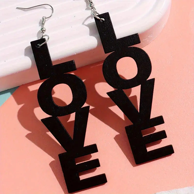 Wholesale Valentine's Day Love Wings Acrylic Earrings