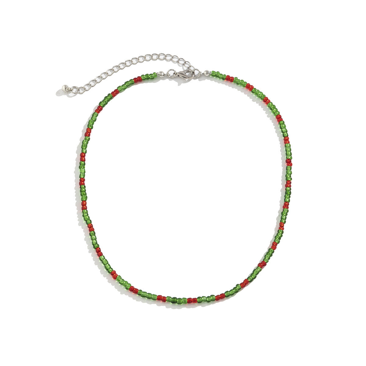 Wholesale Christmas Colorful Beaded Beaded Necklace
