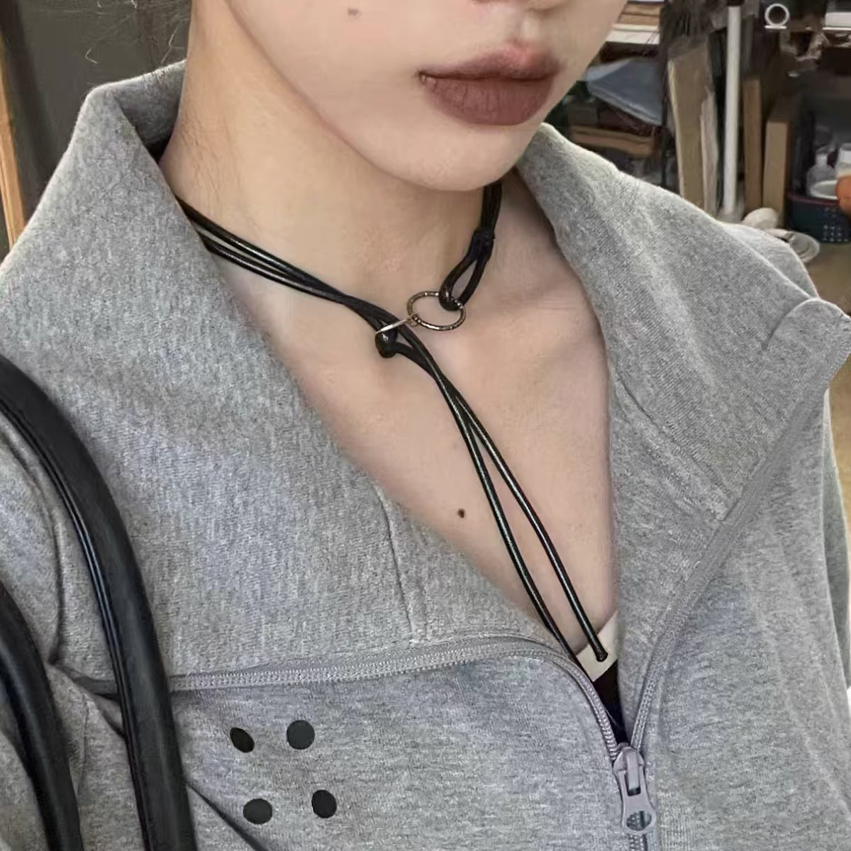 Wholesale Punk Heavy Industrial Cross Long Necklace