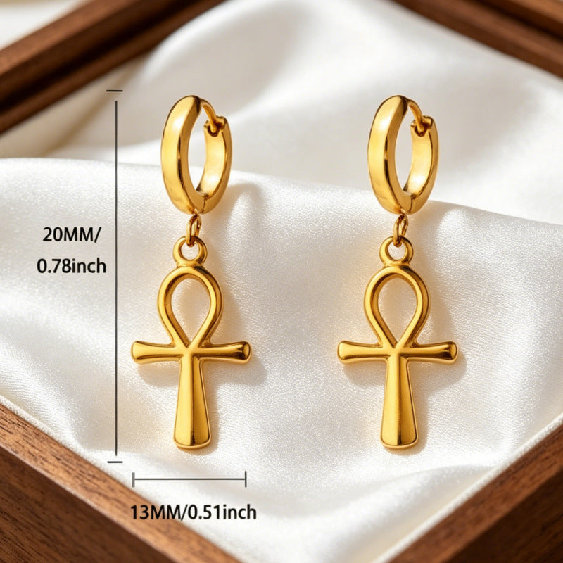 Wholesale Gold Plated Stainless Steel Cross Bracelet Unisex Fashion Jewelry Accessory for Boutique Resale