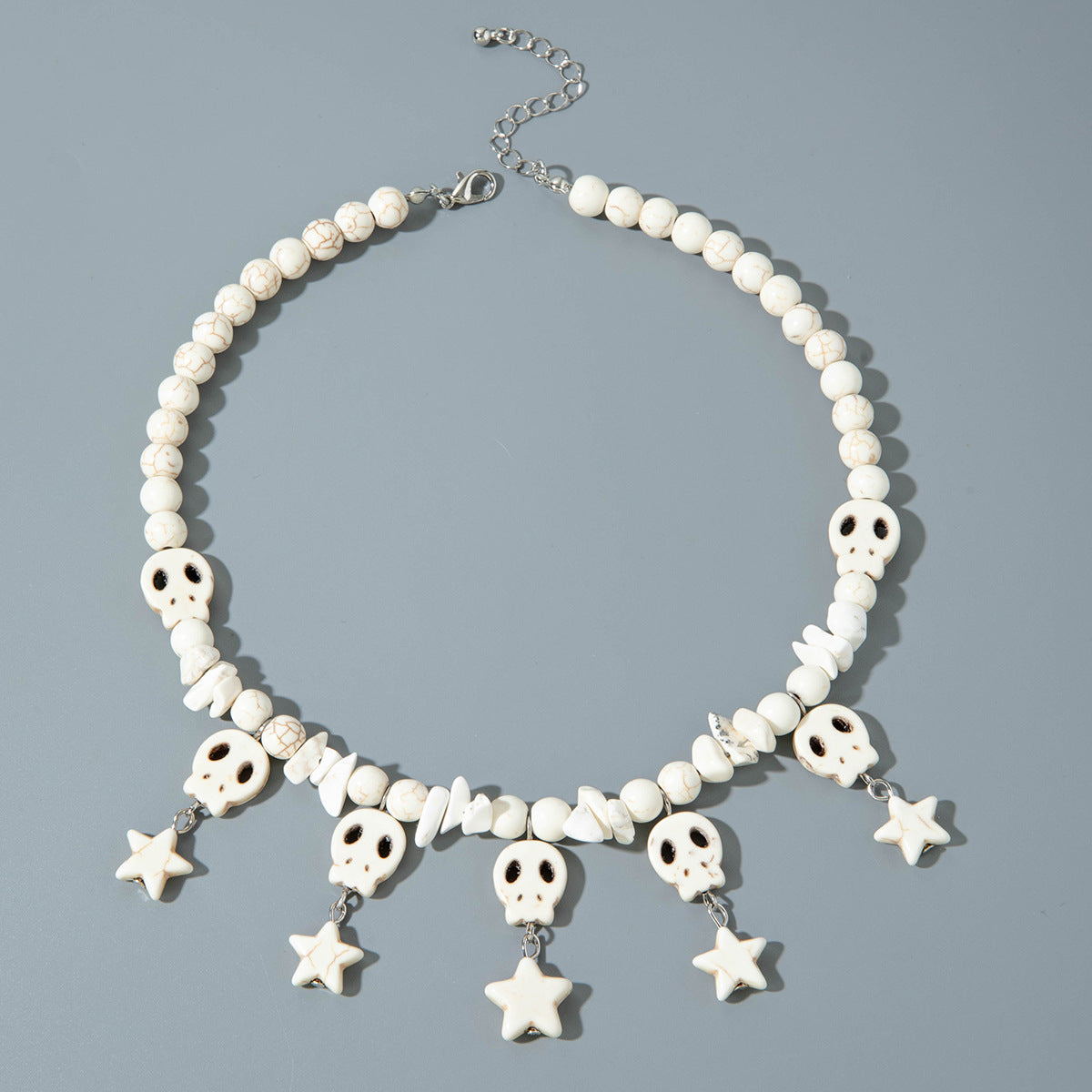 Wholesale Skull Clavicle Pentagram Necklace