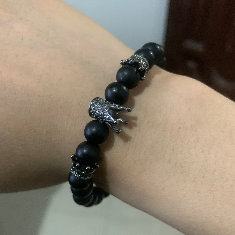 Wholesale Men's Bracelet Zirconia Handmade Beaded Bracelet ACC-BT-zhixiang012