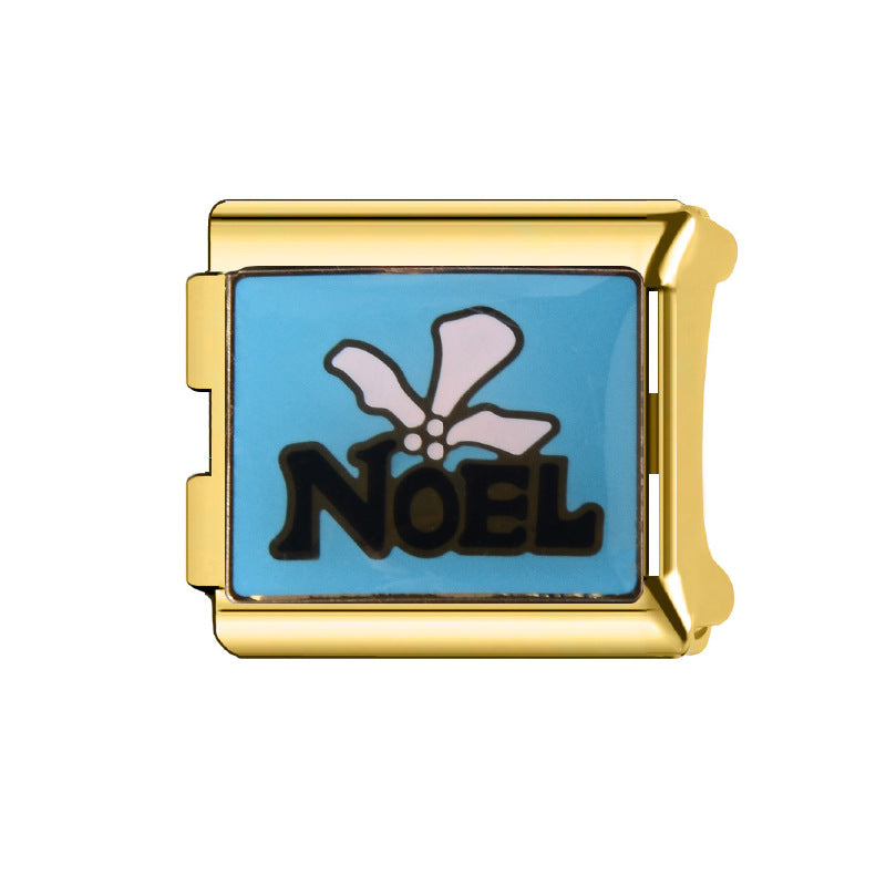 Wholesale Italian Charm Bracelet 9mm DIY Splicing Cartoon Cute Stainless Steel Composable Bracelet