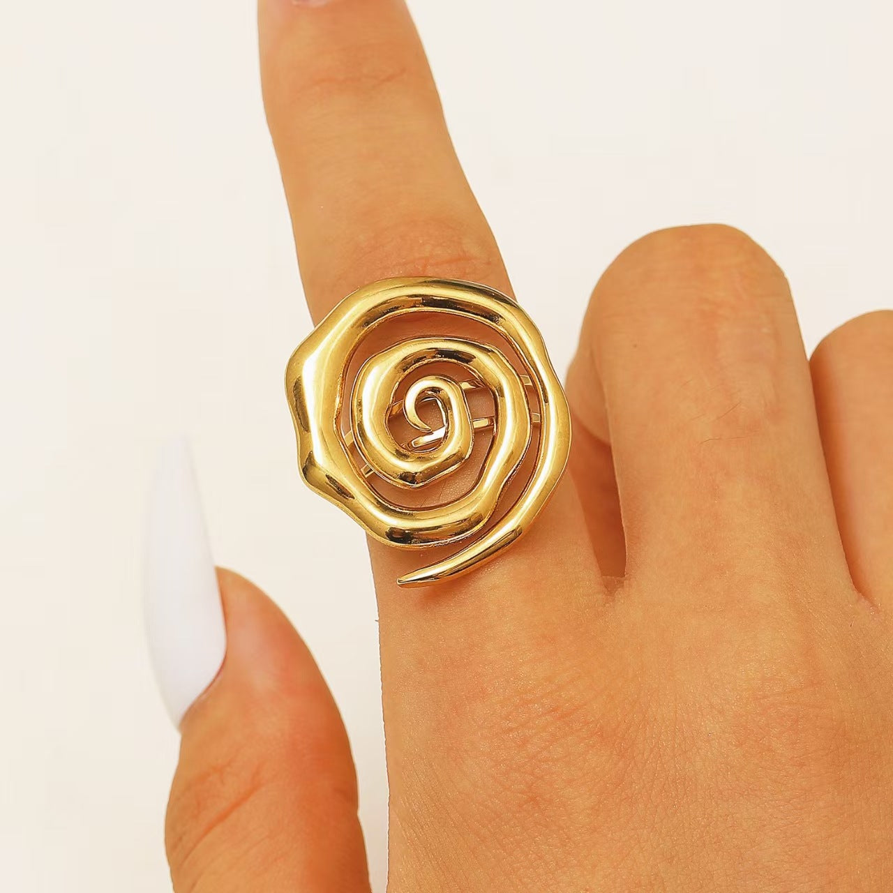 Wholesale Water Wave Open Hydraulic Stainless Steel Ring