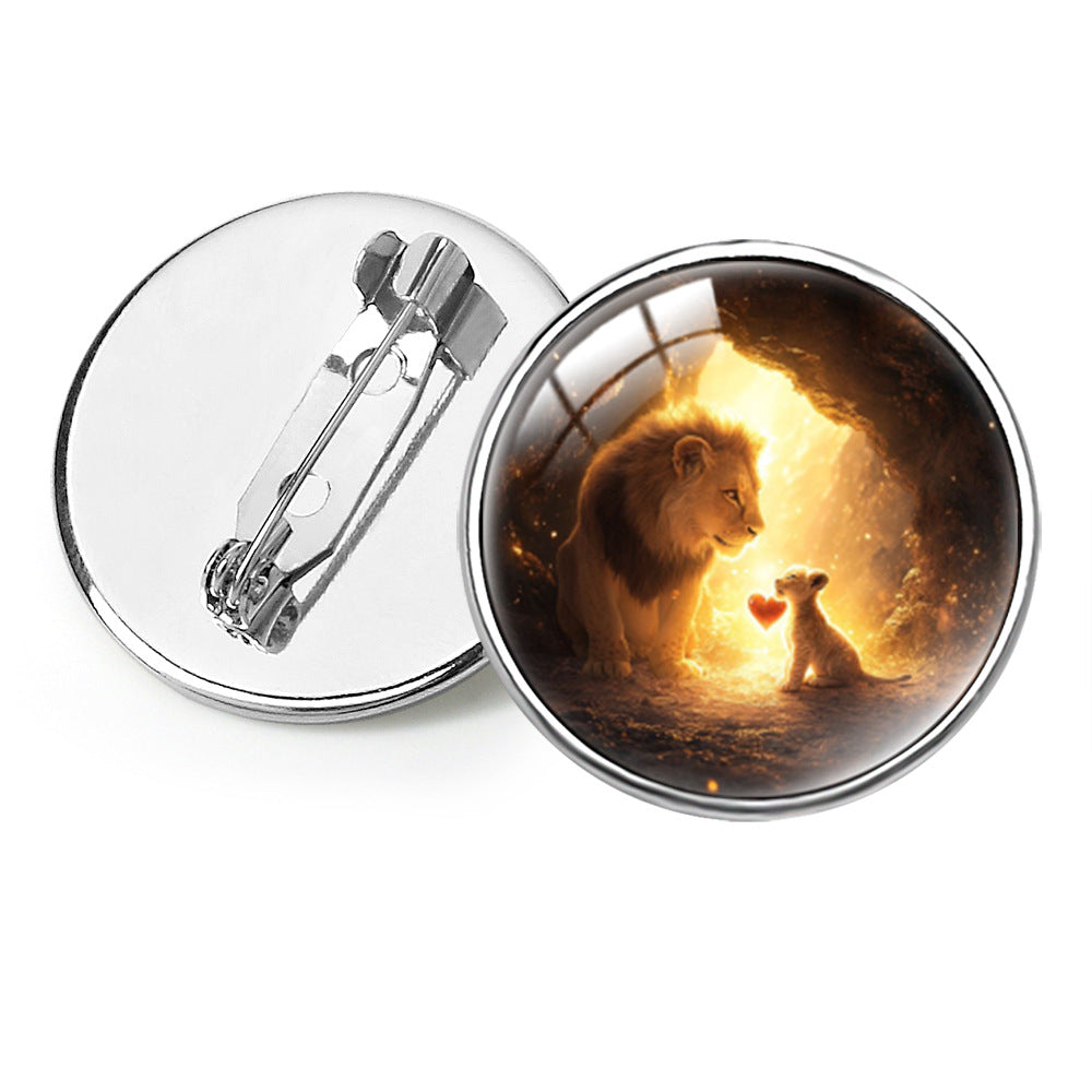 Wholesale  Animal Animation Peripheral Lion King Gem Brooch