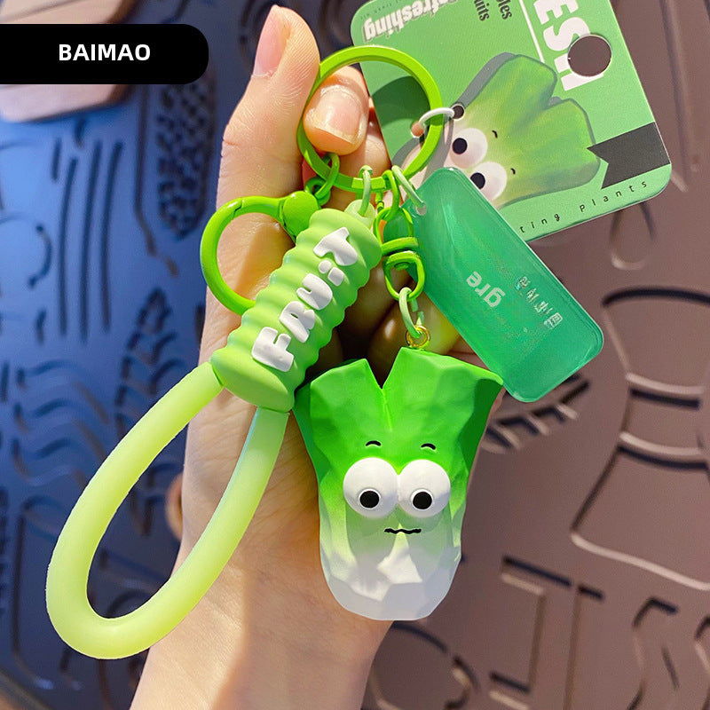 Wholesale cartoon cute flower fruit and vegetable series keychain