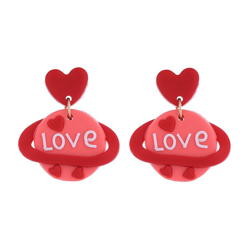 Wholesale Polymer Clay Valentine' s Day XO Heart Envelope Earrings