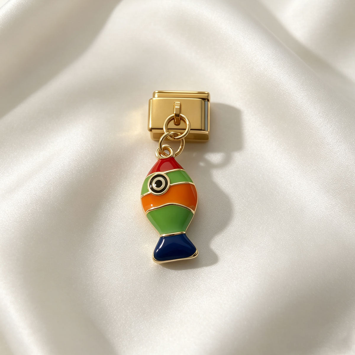 Wholesale Stylish Multicolor Enamel Fish Pendant 304 Stainless Steel DIY Charm Jewelry Making Accessory Gift