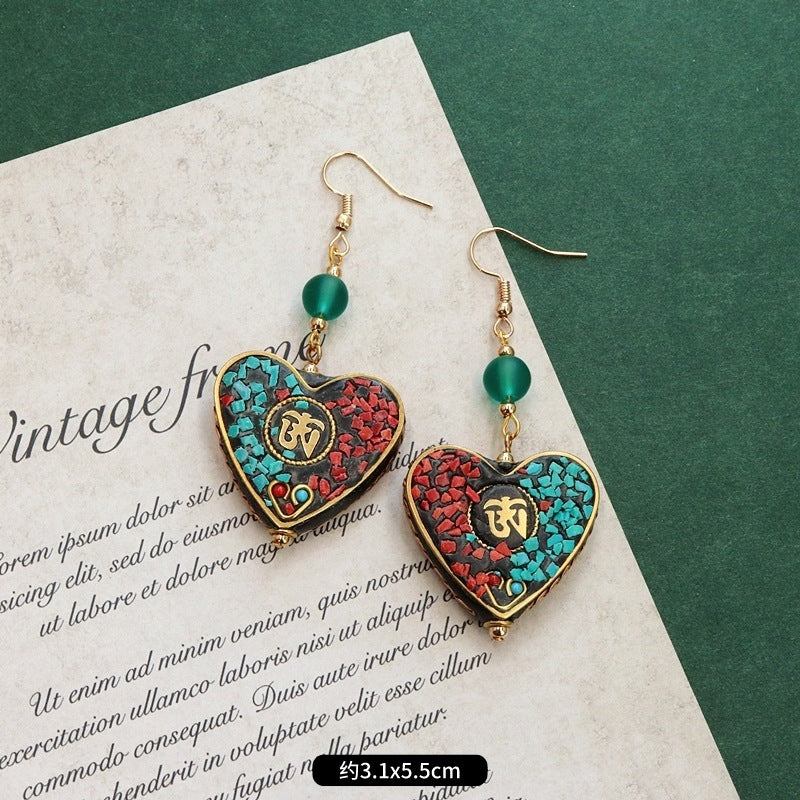 Wholesale Vintage Exotic Style Tibetan Earrings ACC-ES-Luox002