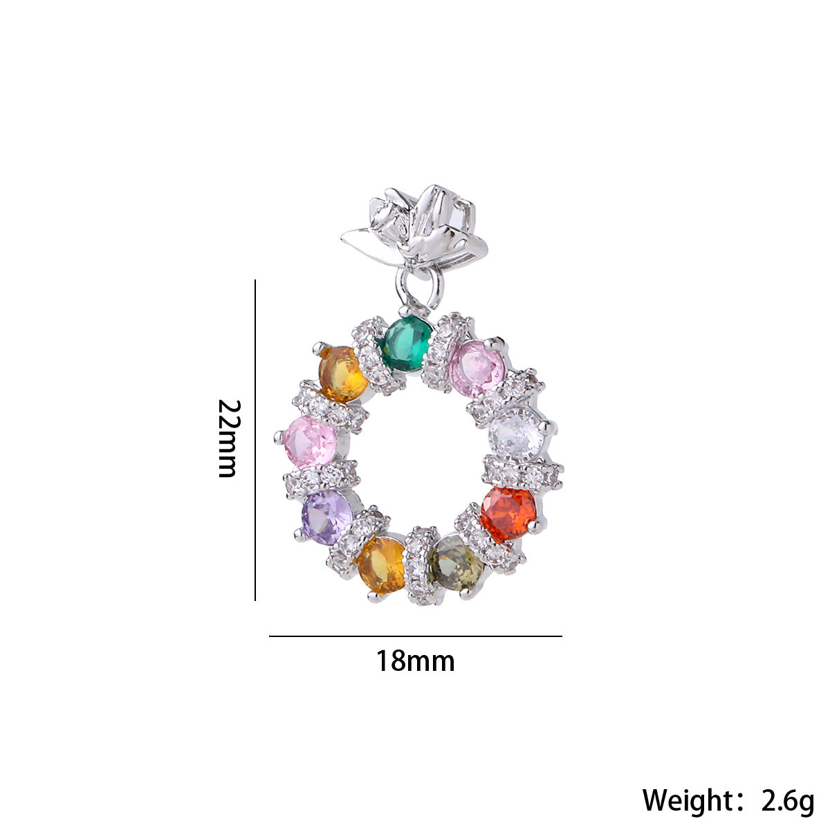 Wholesale Gold Plated Brass Zircon Pendant Snowflake Necklace Charm Elegant Round DIY Jewelry Accessory For Women Casual Boutique Resale