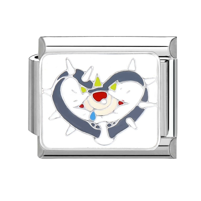 Großhandel italienisches Charmearmband 9mm DIY Spleißen süßer kreativer Anhänger Titanium Stahl komponierbares Armband