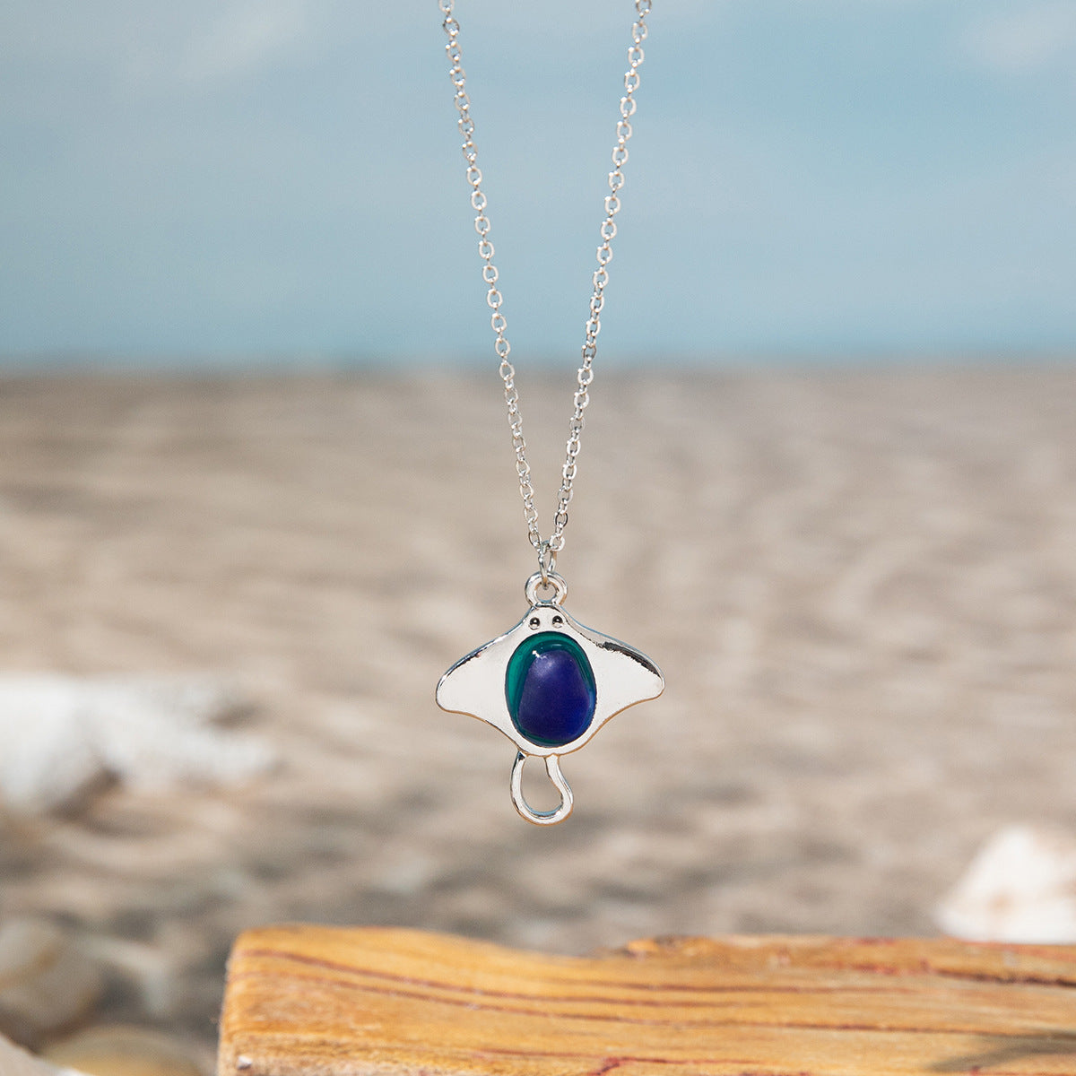 Wholesale Ocean Style Beach Sea Glass Necklace